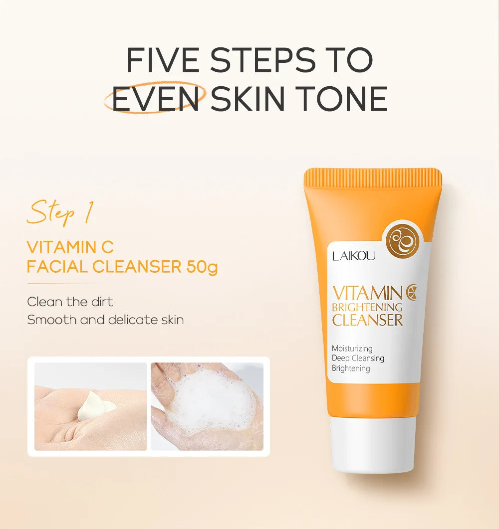 Turmeric + Vitamin C Brightening Skincare Set (5-Piece Kit)