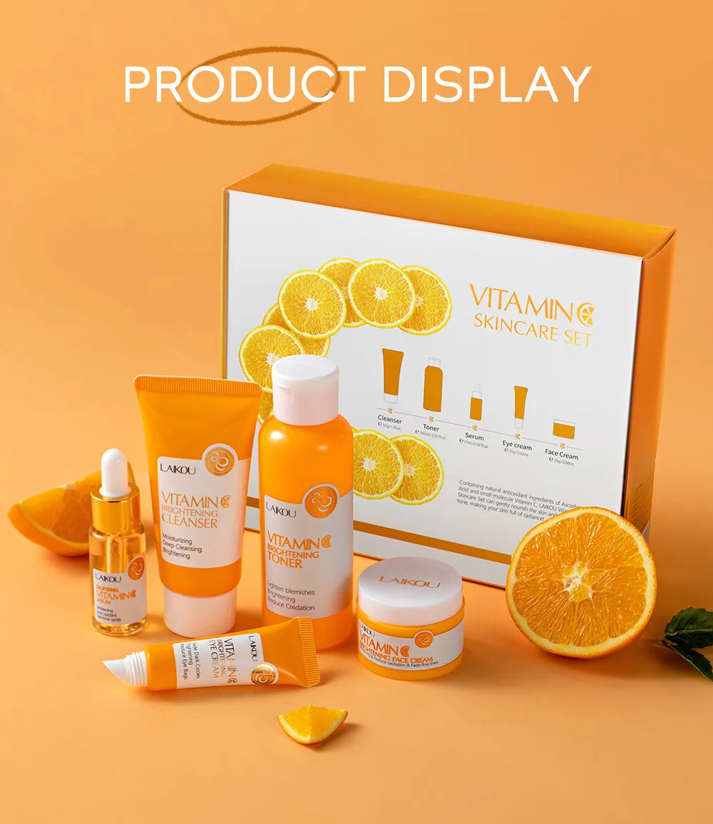 Turmeric + Vitamin C Brightening Skincare Set (5-Piece Kit)
