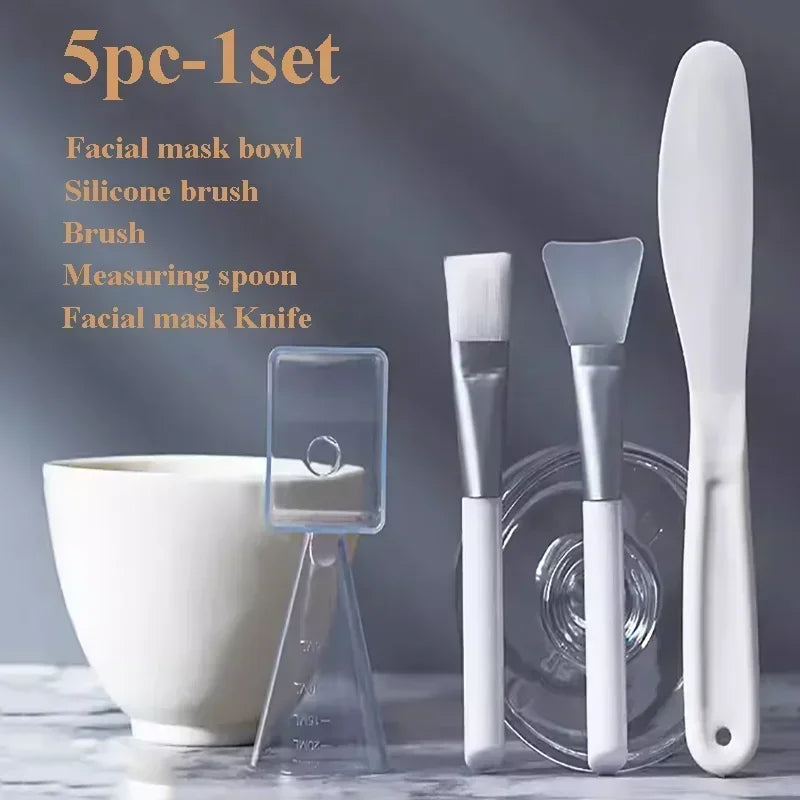 Facial Mask Mixing Bowl & Brush Set (DIY Spa Tools)