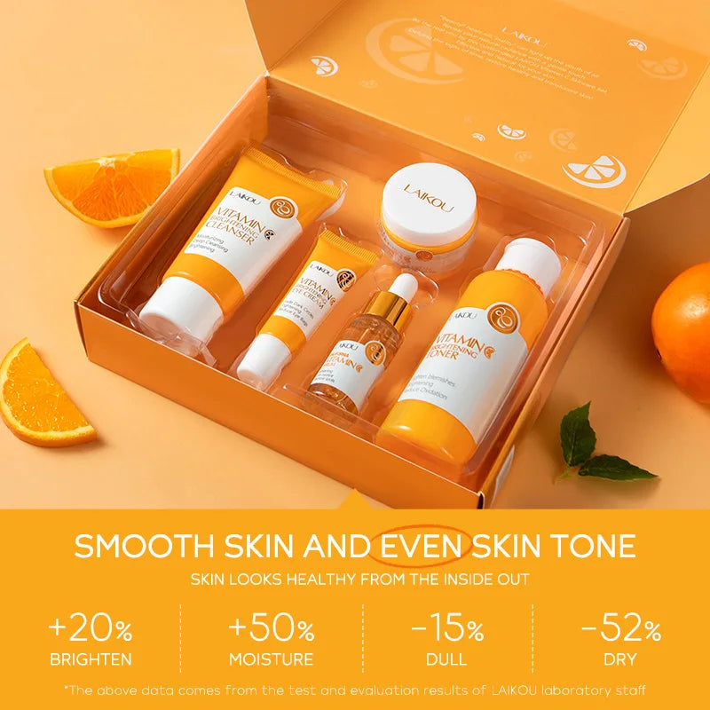 Turmeric + Vitamin C Brightening Skincare Set (5-Piece Kit)