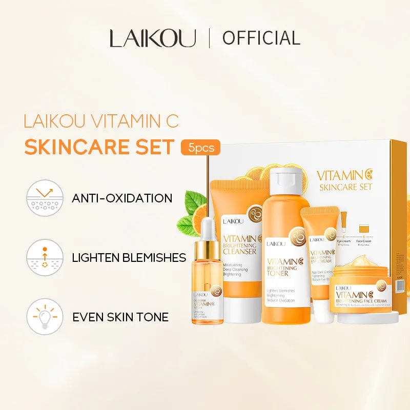 Turmeric + Vitamin C Brightening Skincare Set (5-Piece Kit)