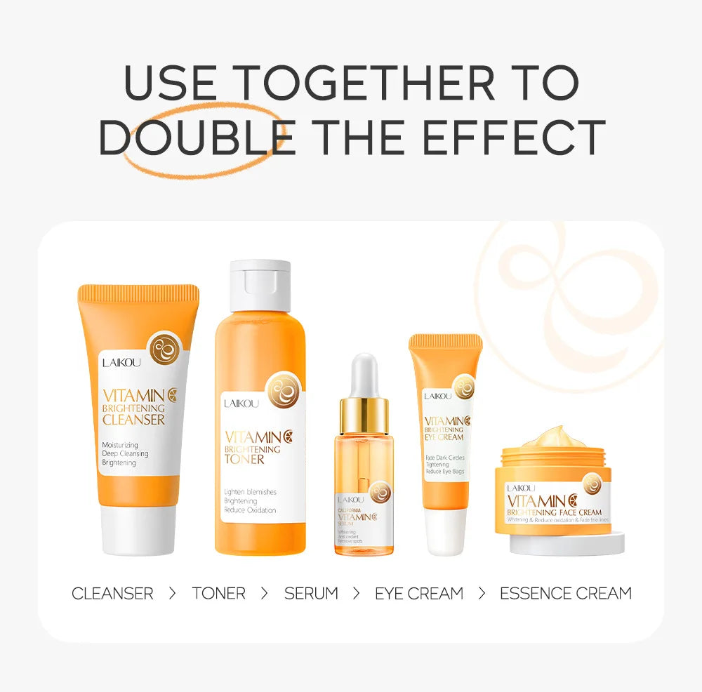 Turmeric + Vitamin C Brightening Skincare Set (5-Piece Kit)