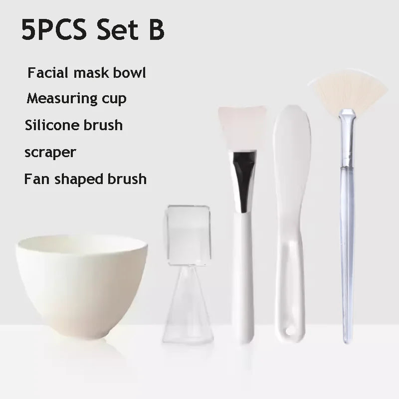 Facial Mask Mixing Bowl & Brush Set (DIY Spa Tools)