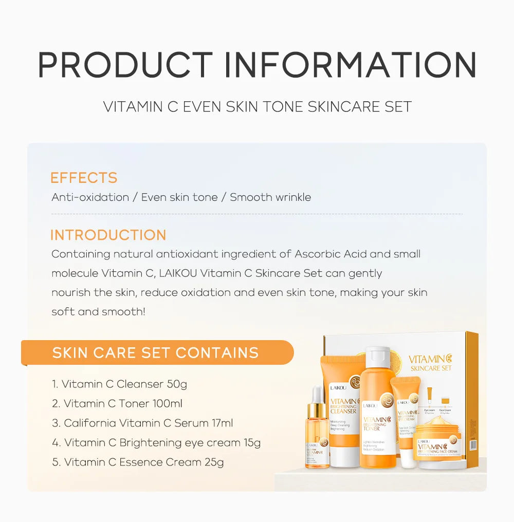 Turmeric + Vitamin C Brightening Skincare Set (5-Piece Kit)